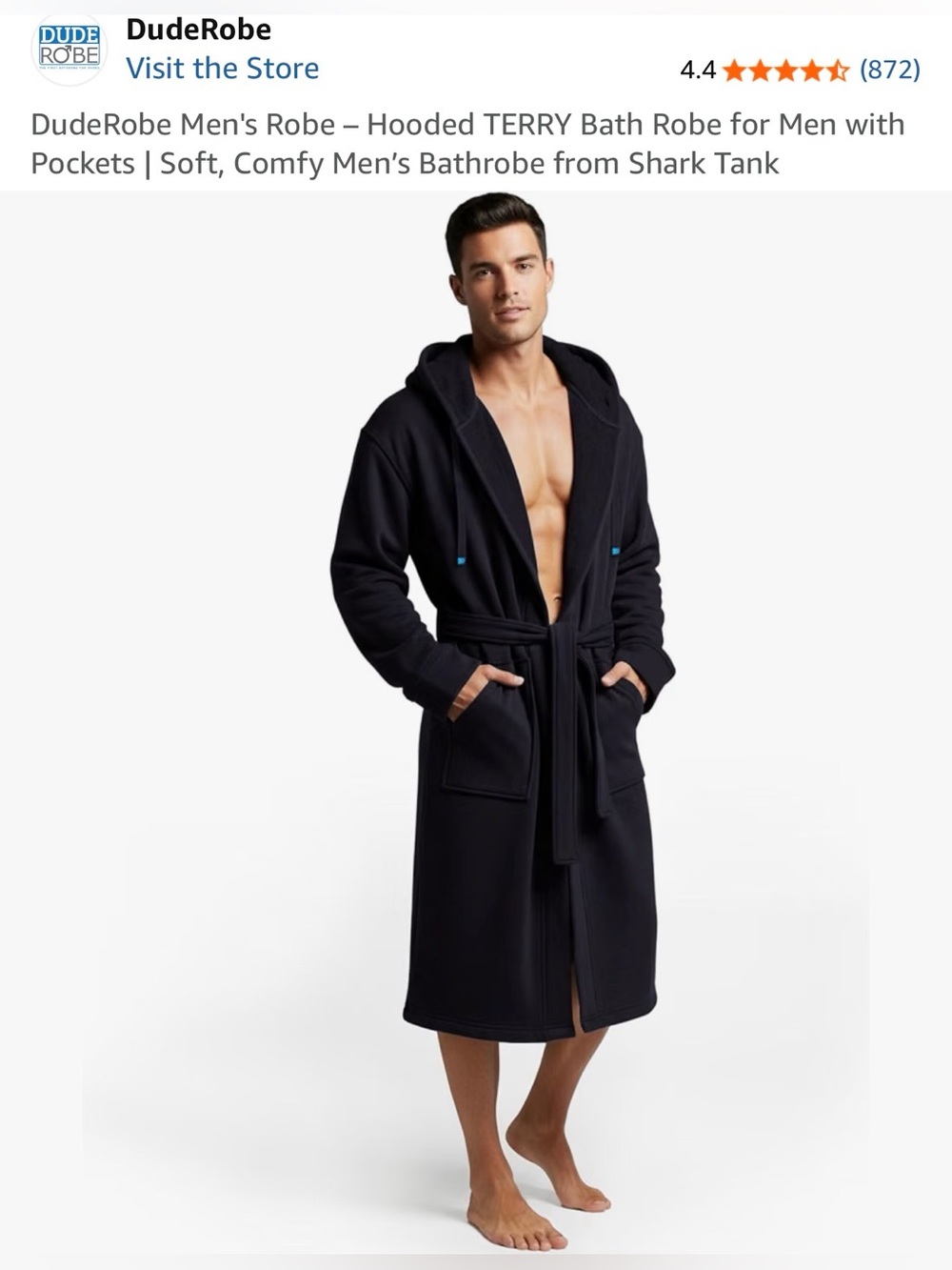Dude robe -black
